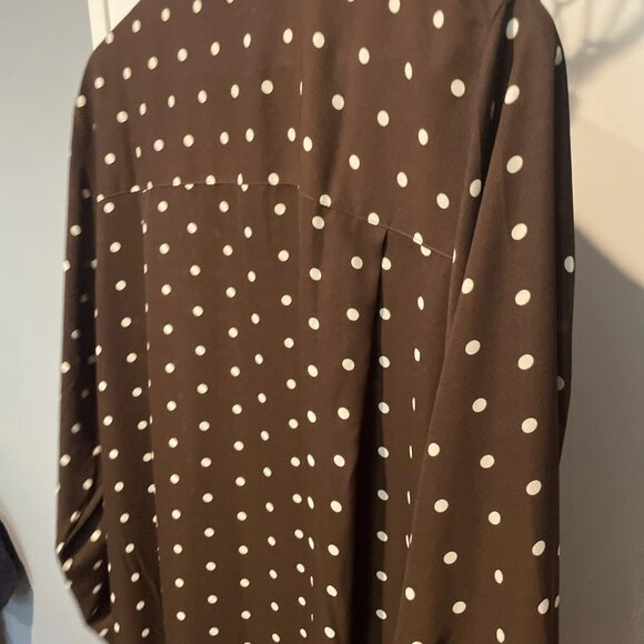 Banana Republic Robe, Brown With White Spots, “belt” Included- SIZE XL - Picture 4 of 4